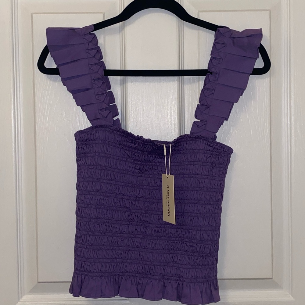 PURPLE Ramy Brook The Riley Top - Picture 2 of 5